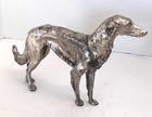 Art Deco Silverplated Borzoi Russian Wolf Hound Figurine Jennings Brothers Mcm