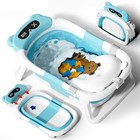Collapsible Baby Bathtub For Newborns To Toddlers  Portable Infant Bath Tub  Sof