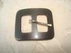 Vintage Gray Lucite Plastic Buckle 1 1 4 X 1 1 2 In 