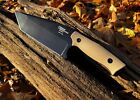 Doug Marcaida Stainless Steel 8 5  Kitchen Chef Knife Slicing Cleaver W  Sheath