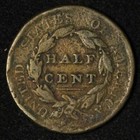 1829 1 2c Classic Head Half Cent - Free Shipping Usa