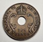 1942 British East Africa 10 Ten Cents - African Coin - Bronze - World Coin