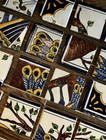 Lot Of 16 Mexican Talavera Clay Tiles 4x4 Hand Painted Assorted Floral Geometric