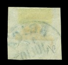 Peru 1858 Coat Of Arms  1d Milky Blue  Scott   3 Used Vf  arica 14 Julio  Cds