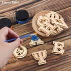 Double Layer Wooden Greek Letters 2 Inch Unfinished Wood Greek Alphabets Lett   