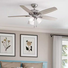 Builder 52 In  Indoor Brushed Nickel Ceiling Fan With Light Kit Included