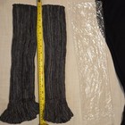 Women s Gray Ribbed Knit Footless Knee High Leg Warmers  One Size  1 Pair