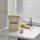 Laundry Detergent Powder Storage Tin Box  Farmhouse Laundry Room Decor  9 Inch
