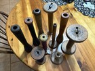 Vintage Wooden Textile Spools Set Of 10