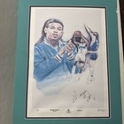 Vtg Charlotte Hornets Lithograph Muggsy Bogues Signed  Winford Galmon Artist