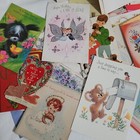 Vintage Greeting Card Lot Of 76 Used Ephemera Scrapbooking Crafts Diy