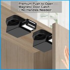 Small Magnetic Push To Open Cabinet Hardware Cbrive 2 Pack 2 Pack  Black