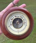Vintage Atco Barometer Germany Weather Gauge Stormy Rain Fair Mcm Wood Brass