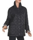 New Burberry Ladies Black Diamond Quilted Logo Zipped Jacket 2xl 2xlarge