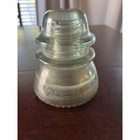 Antique Hemingray-42 Made In Usa Clear Green Gray Glass Insulator