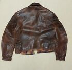 1930s German A2 Vintage Style Leather Jacket Men   s Handmade Distressed Brown