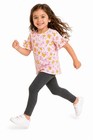 Carter s   Kid Girls  2-piece Floral Top   Denim Leggings Set   Size 7