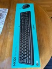 3 Logitech Mk120 Wired Keyboard And Mouse Combos black  Usb Plug play New In Box