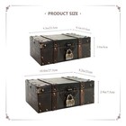 Wooden Box With Lid Vintage Treasure Chest Hinged Decorative Lock Keepsakes