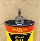 Vintage Outers 445 Gun Oil 3 Oz  Oval Tin Can With Lead Spout Nice