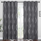 Nicetown Grey Blackout Curtains 84 Inch Length 2 Panels Set For Bedroom living R