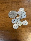 10 Antique Flower Old Stock Mother Of Pearl 2hole  Buttons 1 2 Inch
