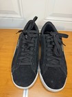 Puma Vikky V2 Women   s Low Top Lace-up Suede Sneaker Black White 369725-01