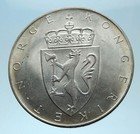 1964 Norway Antique Silver 10 Kronor King Olav V Norwegian Vintage Coin I77929