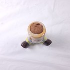 Vtg Ceramic Big Eyed Boy Looking Surprised Pin Cushion Needle Holder Japan