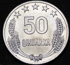 Albania 50 Qindarka  1964 Gem Unc only Year Ever scarce free Shipping