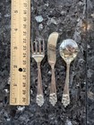 Rare Mv-29 Rve Sterling Child Silver Set W elephants 925 