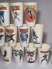 Vintage 1975 7-eleven Marvel Slurpee Cups Lot Of 12 Character Bios Made In Usa