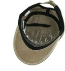 Beige  Khaki Washed Vintage Flat Top Cap  Cotton Military Cadet Army Caps Unique