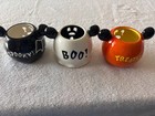 Disney Parks Halloween Mickey Mouse Votive Candle Holder 3-piece Set
