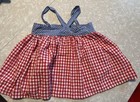 Vintage Toad Design 3t Toddler Girls Dress Summer Checkered Red White Blue