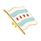 Pinmart s City Of Chicago Flag Enamel Lapel Pin
