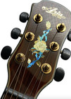 Vanilla Flower Abalone Guitar Headstock Inlay Sticker Decals