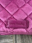 Vera Bradley Compact Organizer Makeup Bag Magenta Zipper Pockets 22710-023