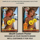Sexy Pinup Girl Custom Alcohol Poster Any Beer Whiskey Tequila Vodka Brand   286