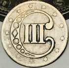 1852 Three Cent Silver Piece Trime 3c Type 1 Ungraded Us Coin Cc31389