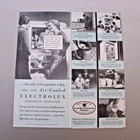 1934 Electrolux Refrigerator Kerosene Operated Air Cooled - Original Ad Brochure