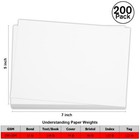 200 Pieces 5  X 7  White Cardstock Heavyweight Cardstock Sheets Blank Invitat   