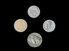 4 Coin Us Estate Lot Set Barber Dime Buffalo Indian Head   Mercury