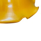 Vtg Mcm Orange Butterscotch Glass Lamp Light Shade 7 5  Bell Ruffled Art Deco
