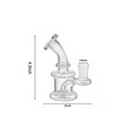4 3  Mini Glass Bong Smoking Tobacco Glass Water Pipe With 14mm Bowl And Box