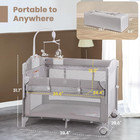 Baby Bassinets Bedside Sleeper  4 In 1 Portable Bedside Crib W mattress  Diaper