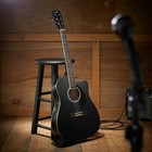 Open Box - Full-size Cutaway Thinline Acoustic Guitar - Black