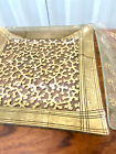Two Vintage Mid Century Gold Pattern Glass Serving Dishes