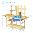Costway Kid s Wooden Mud Kitchen Outdoor Kitchen Pretend Cook Playset Toy