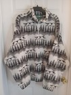 Vintage Big Dogs Wool Blend Jacket All Over Print Graphics Rare Size Xlarge 